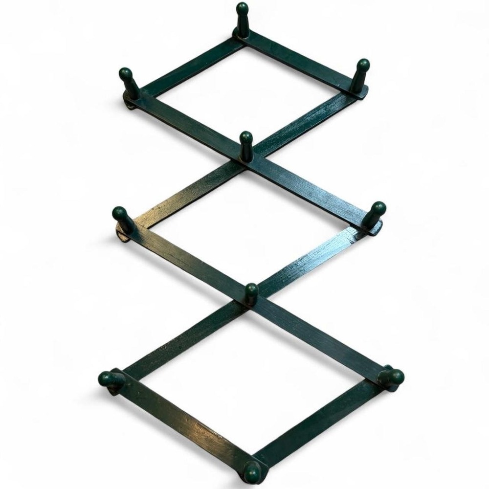 Vintage accordion peg rack green rustic farm cabin cottage core